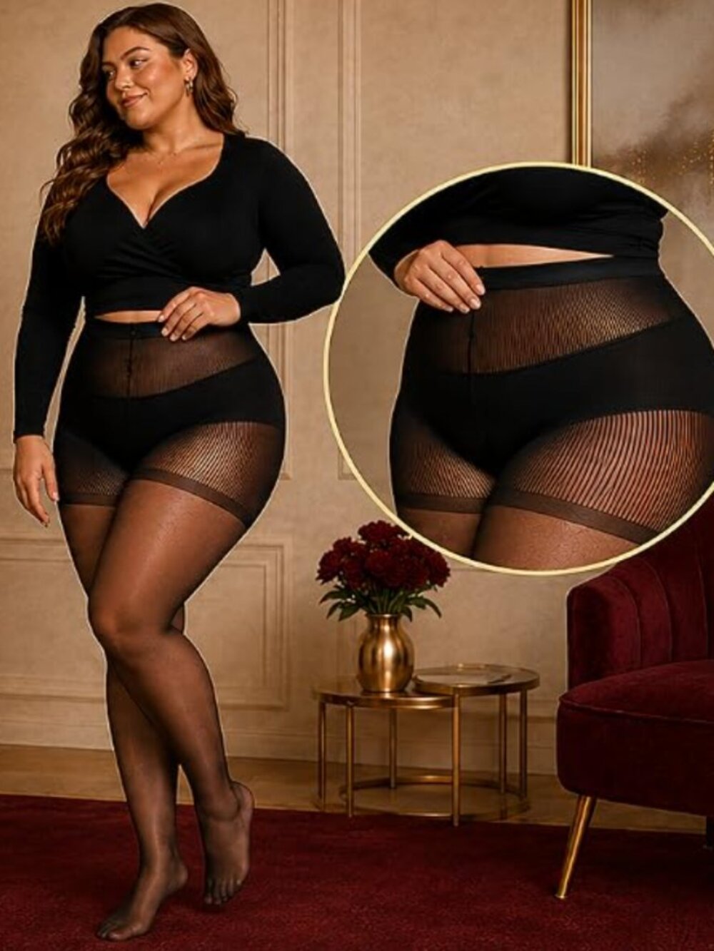 Plus Size Sheer Tights 2 Pack 20D